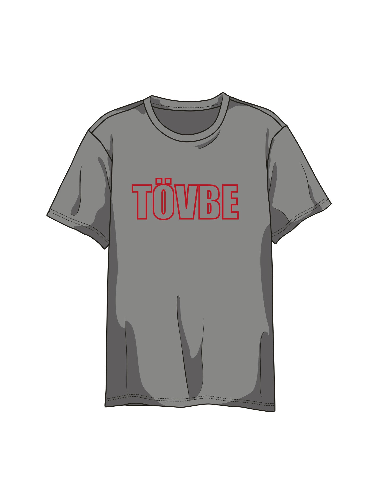 T-Shirt TÖVBE Schrift rot