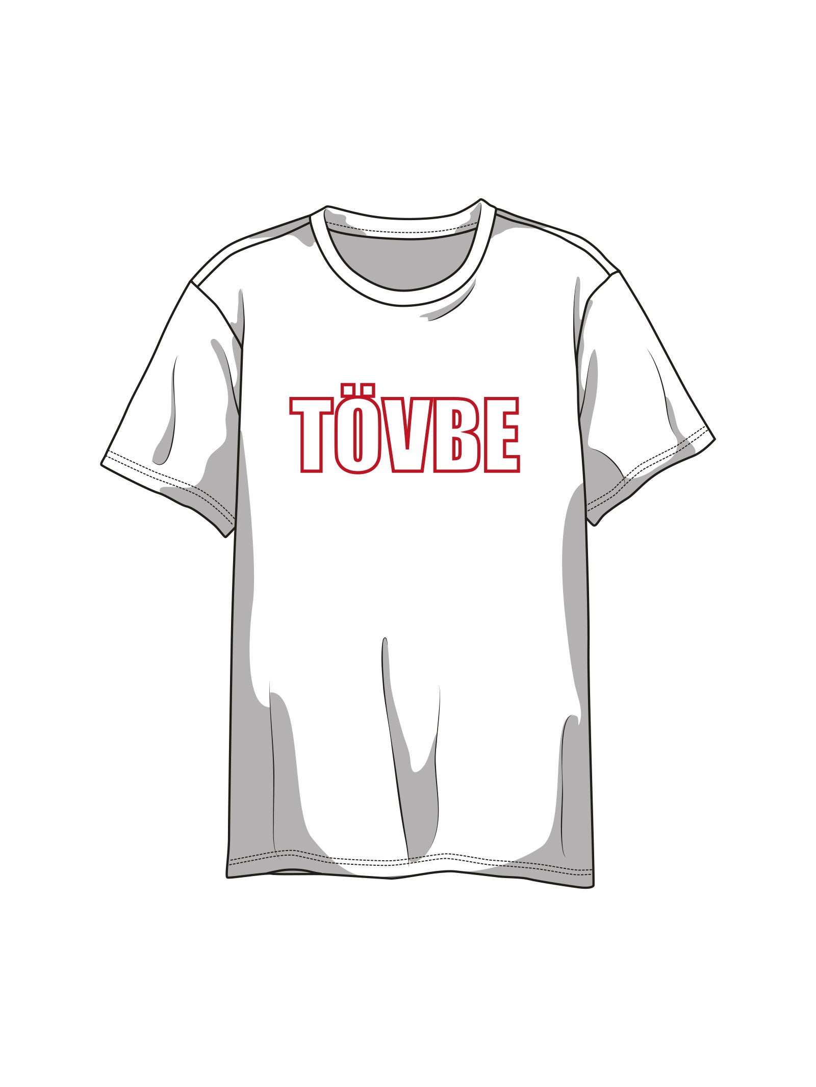 T-Shirt TÖVBE Schrift rot