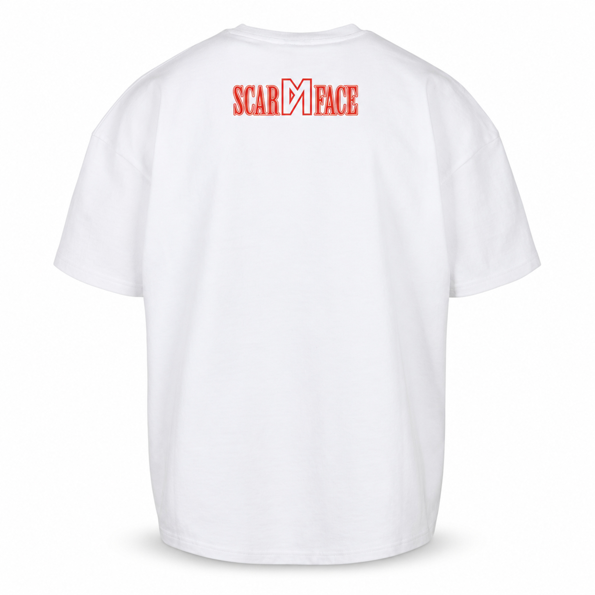 Maskulin - ScarFace - Oversized T-Shirt Weiß
