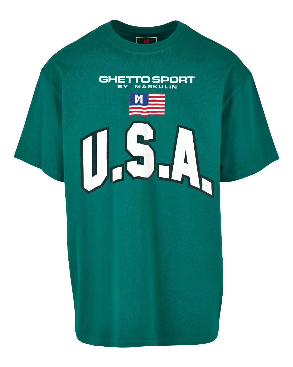 Maskulin - Ghetto Sport USA - Oversized T-Shirt Grün