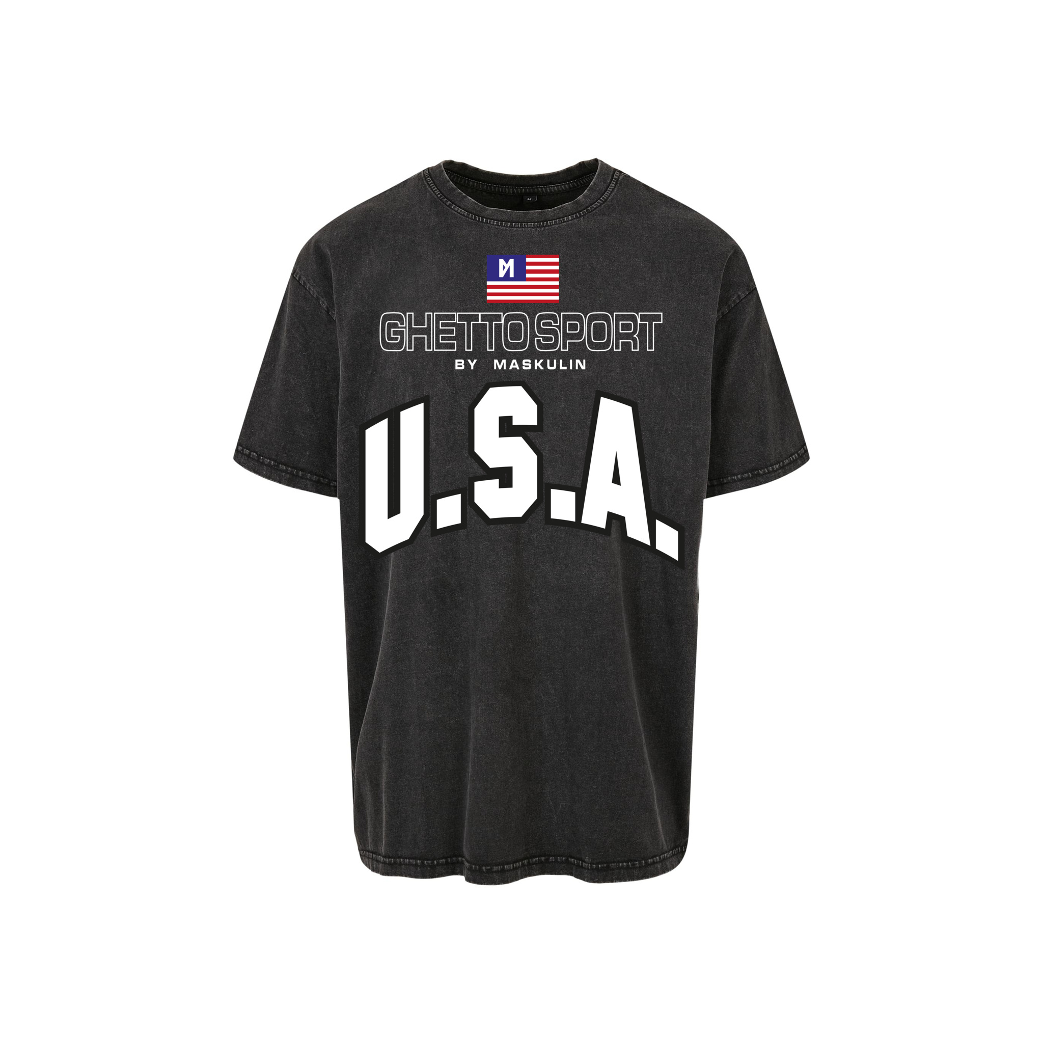 Maskulin - Ghetto Sport USA - Acid Washed Oversized T-Shirt