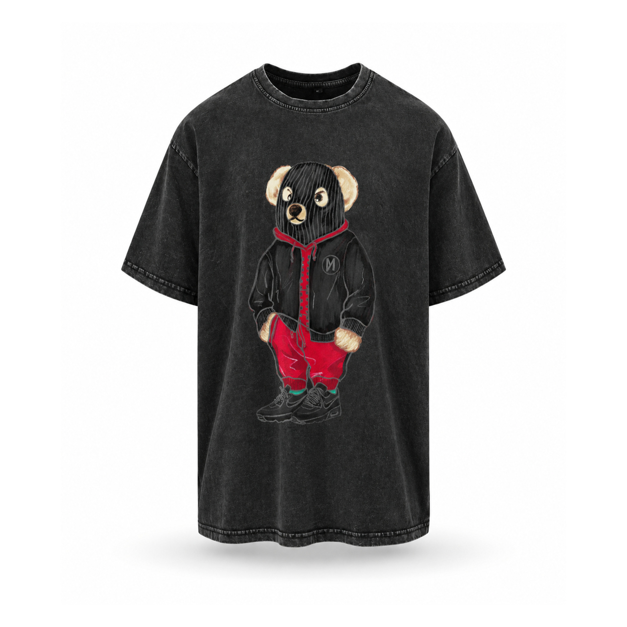 Maskulin - Bear - Acid Washed Oversized T-Shirt
