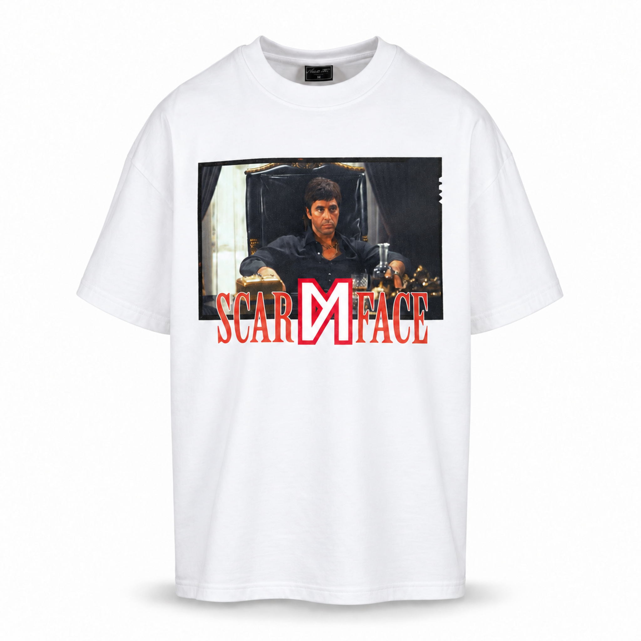Maskulin - ScarFace 2 - Oversized T-Shirt Weiß